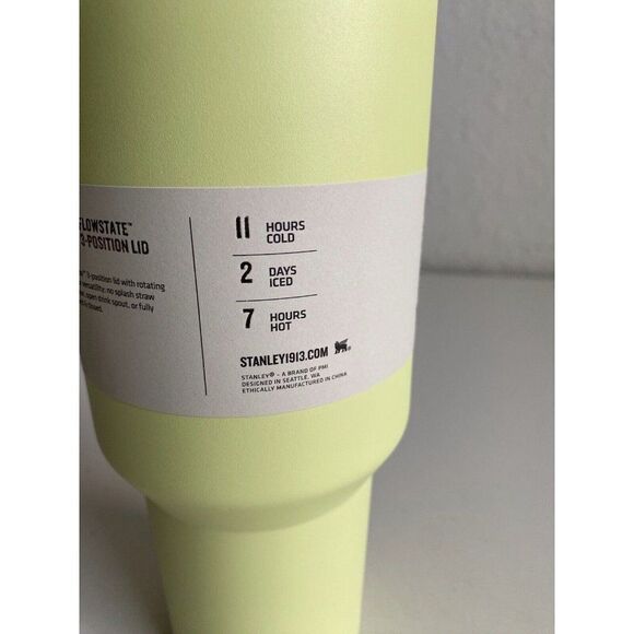 Stanley Adventure Quencher H2.0 Travel Tumbler Straw 40oz Citron LIMITED EDITION - Picture 7 of 11